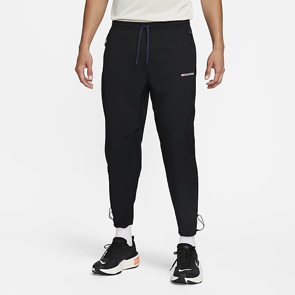 Black nike tracksuit bottoms hot sale